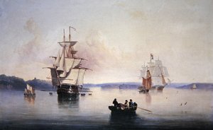Saltash Creek- Near Plymouth — John Wilson Carmichael