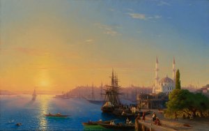 Blick auf Konstantinopel und den Bosporus