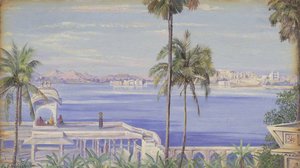 Udaipur Von Der Insel Jagmandir. '1. Janr. 1879' — Marianne North, Viktorianische Botanische Kunst