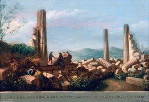 View Of The Remains Of The Temple