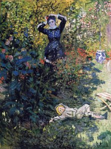 Camille And Jean Monet In The Garden At Argenteuil — Claude Monet, Impressionist Movement