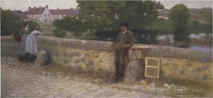 On The Bridge At Grez — Sir John Lavery