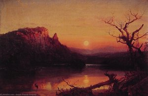 Sunset, Eagle Cliff, New Hampshire — Jasper Francis Cropsey