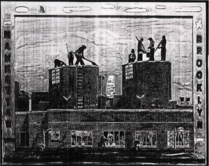 Crossing The Williamsburg Bridge — Willie Birch