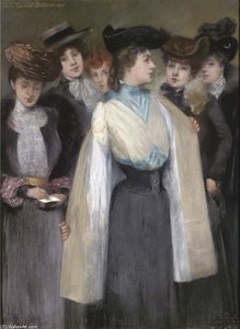 At The Couturier — Albert Ernest Carrier Belleuse