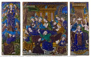 Triptych: The Death Of The Virgin With The Assumption And The Coronation — Nardon Penicaud, Renaissance