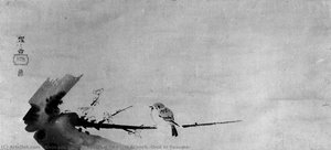 Sparrow On Plum Branch (ume Ni Suzume) — Shōjō Shōkadō
