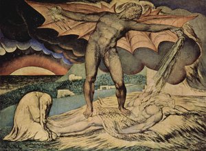 Satan Schüttet Die Plagen Über Hiob Aus — William Blake, Romanticism