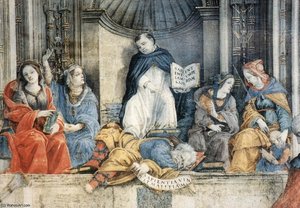 Carafa Chapel-triumph Of St Thomas Aquinas Over The Heretics (detail)2 — Filippino Lippi