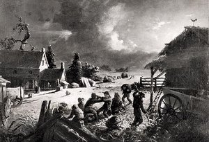 Corn Husking, (painting) — David Gilmour Blythe