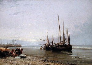 Luggers On The Beach At Treport