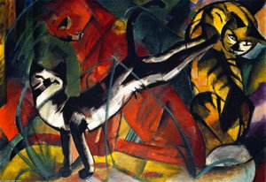 Three Cats — Franz Marc, Expressionist Movement