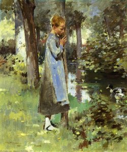 By The River — Theodore Robinson