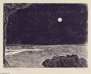 Full Moon 2 (over Shore Rocks)
