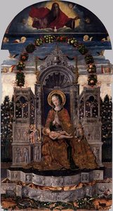 Madonna And Child Enthroned — Antonio Da Negroponte