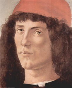Portrait Of A Young Man With Red Cap — Sandro Botticelli, Early Renaissance