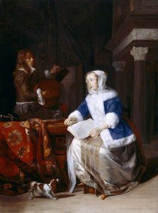 The Duet ('le Corset Bleu') — Gabriel Metsu