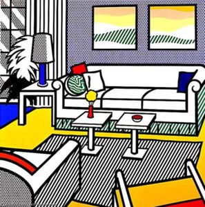 Innenraum Mit Ruhigen Gemälden — Roy Lichtenstein