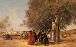 The Greeting In The Park — Ferdinand Heilbuth