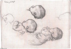 Studies Of A Baby — Albin Egger Lienz