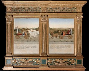 Retratos de Federico da Montefeltro y su esposa Battista Sforza (partes traseras)