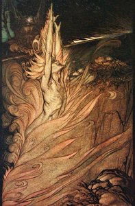 The Ring Of The Nibelung 32 — Arthur Rackham, Romantic Illustration