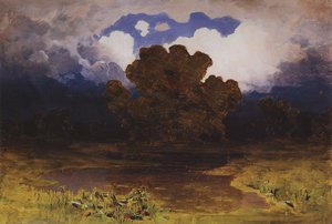Forest Lake. Cloud — Arkhip Ivanovich Kuindzhi