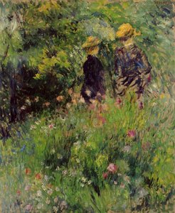Conversation In A Rose Garden — Pierre-auguste Renoir, Impressionism