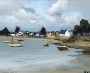 Boats At Port Navelo, Brittany — Marcel Dyf
