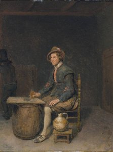 A Hunter Seated In A Tavern Interior — Philips De Koninck