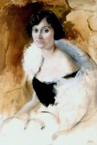 The White Feather Boa (lady Elizabeth Asquith, 1897–1945) — Augustus Edwin John