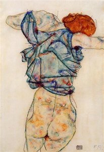 Donna Undressing — Egon Schiele