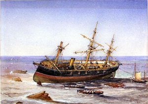 Hms Blanche (1867) Aground — William Taylor Longmire