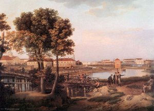 View of Petrovsky Island in Saint Petersburg