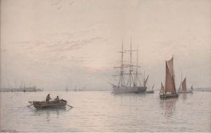Rowing Out To The Fishing Fleet — George Stanfield Walters