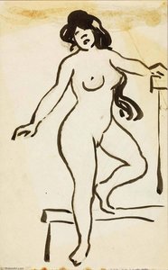 Female Nude, Standing — Carl Newman