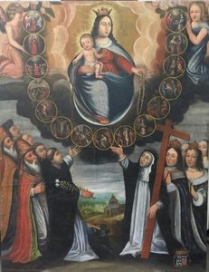 Saint Catherine Of Siena And Saint Dominic Receiving The Rosary — Societe Anonyme La Metallurgique