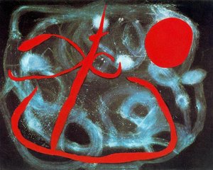 Alegría De Una Muchachita Ante El Sol — Joan Miró, Surrealist Painting