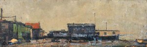 Houseboats At Milton, No.26 — Edward Robert King