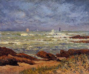 The Barges Lighthouse — Maxime Emile Louis Maufra, Post-impressionism