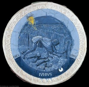 Las Labores De Los Meses: Junio — Luca Della Robbia, Humanismo Renacentista