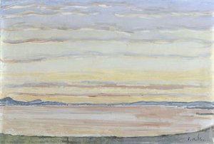 Lake Geneva At Sunset — Фердинанд Ходлер, Symbolism