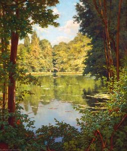 A Sun Drenched River View — Henri Biva