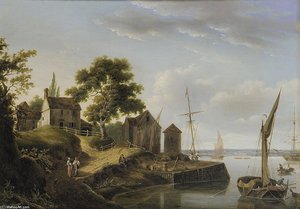 A Riverside Hamlet — John Thomas Serres