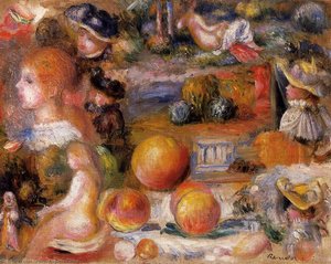 Studies: Woman's Heads, Nudes, Landscapes And Peaches — Pierre-auguste Renoir, Impressionist Style