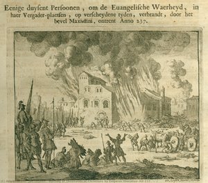 Burning Of Thousands Of Christians By Emperor Maximus, Ad 237 — Jan Luyken