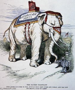 The Sacred Elephant — Thomas Nast