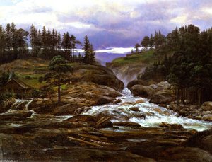 The Lower Falls Of The Labrofoss — Johan Christian Claussen Dahl