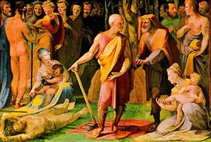 Postumius Tiburcio Killing His Son — Domenico Di Pace Beccafumi