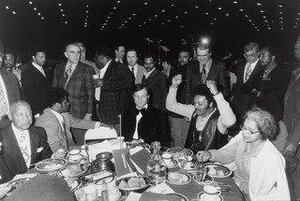 Hugh Hefner And Jesse Jackson, Operation Push Fundraiser, Chicago From The Portfolio Big Shots — Garry Winogrand